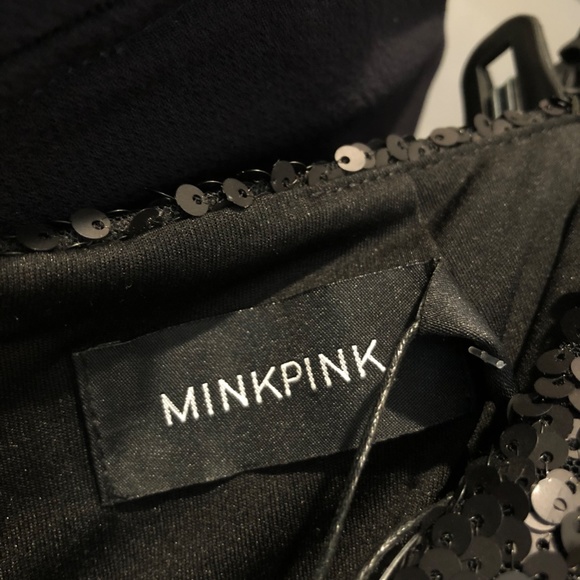 Minkpink Navy Sequin Midi Skirt - Picture 4 of 4